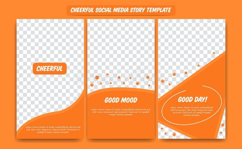 Vrolijke sociale die media verhaalontwerpsjabloon in oranje blij de kleurenpalet van de pret gelukkig toejuiching wordt geplaatst stock illustratie Vrolijke sociale die media verhaalontwerpsjabloon in oranje blij de kleurenpalet van de pret gelukkig toejuiching wordt geplaatst stock illustratie