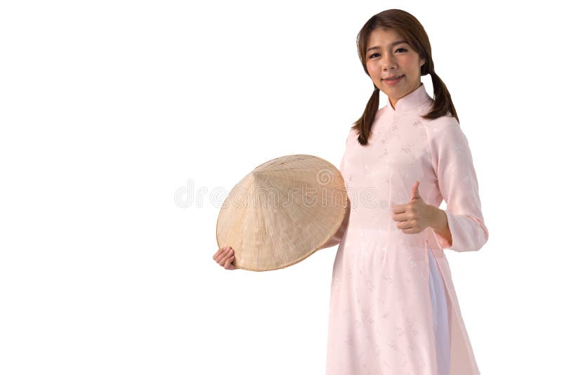 vrouw in de roze Traditionele kleding van Vietnam van Kledingscultuur royalty-vrije stock afbeeldingen vrouw in de roze Traditionele kleding van Vietnam van Kledingscultuur royalty-vrije stock afbeeldingen
