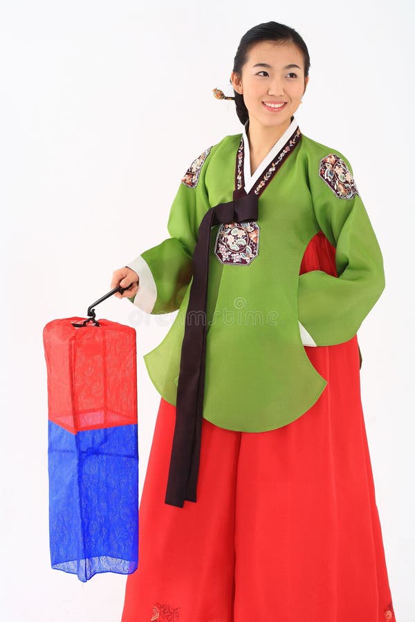 Vrouw in Koreaanse Kleding stock foto Vrouw in Koreaanse Kleding stock foto
