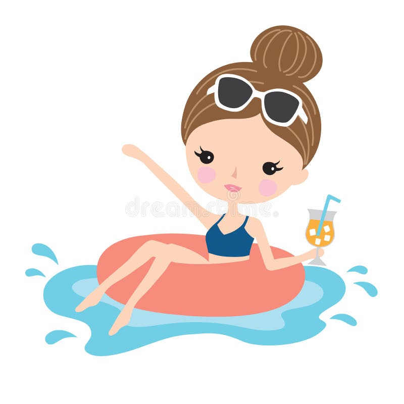 Vrouw of Meisje in de Pool vector illustratie Vrouw of Meisje in de Pool vector illustratie