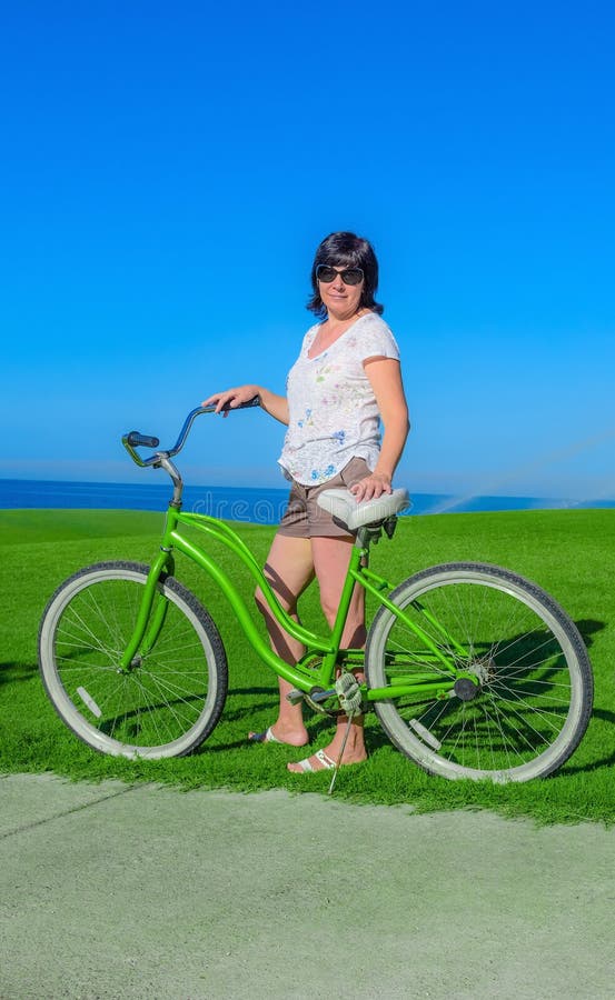 Vrouw met fiets