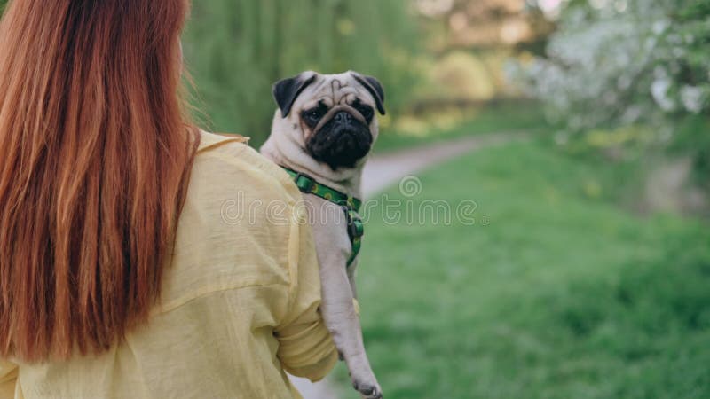 Vrouw met haar geliefde hond.