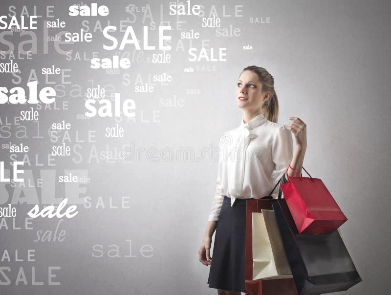 Vrouw met het winkelen zakken stock afbeeldingen Vrouw met het winkelen zakken stock afbeeldingen