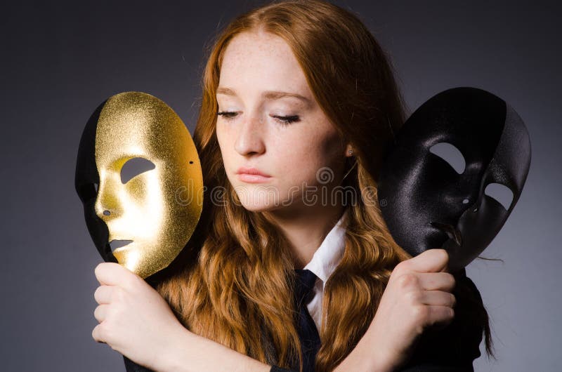 Vrouw met masker stock afbeeldingen Vrouw met masker stock afbeeldingen