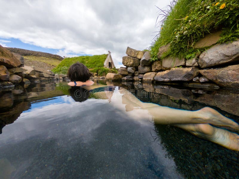 Iceland skinny dipping