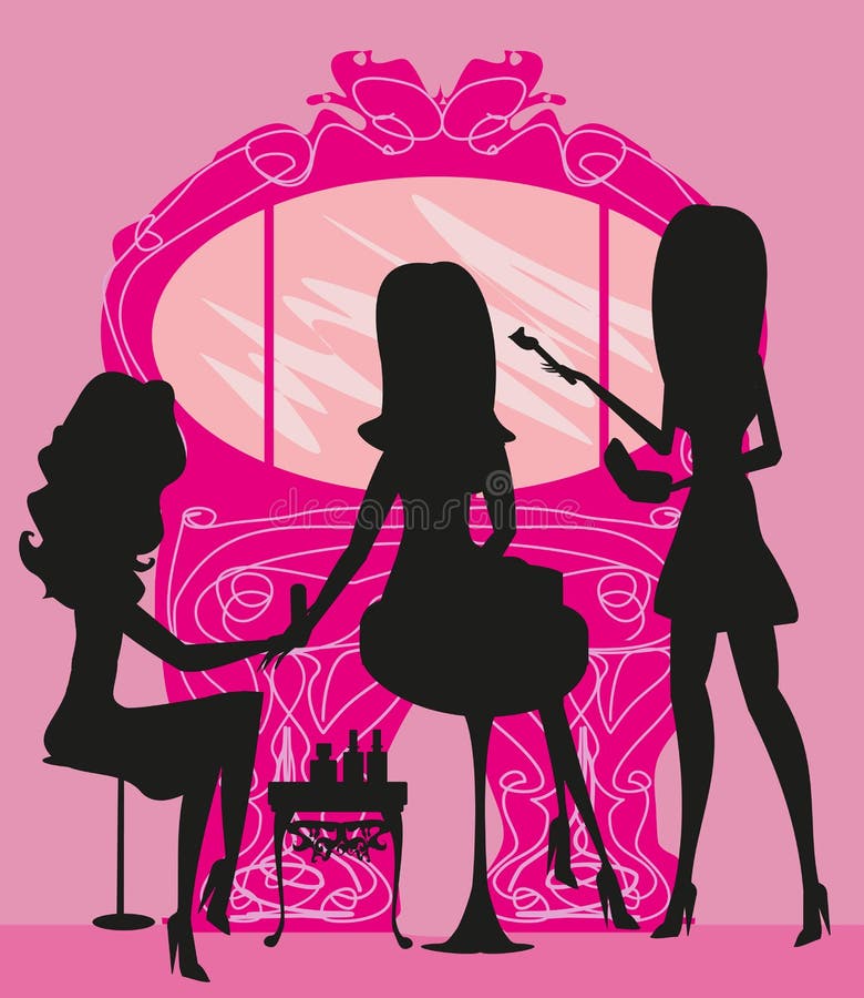 Woman in beauty salon, Vector Illustration. Woman in beauty salon, Vector Illustration