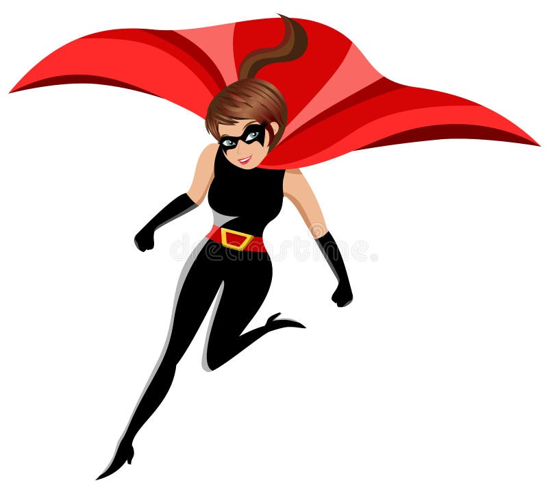 Vrouw Superhero in Actie vector illustratie Vrouw Superhero in Actie vector illustratie