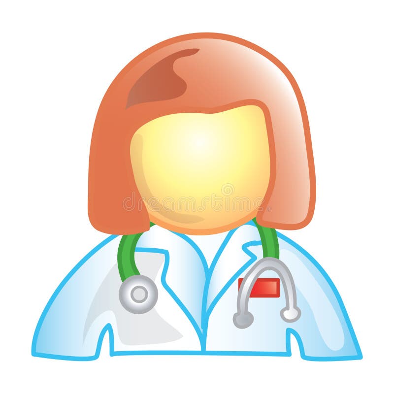 Pictogram van een vrouwelijke arts stock illustratie