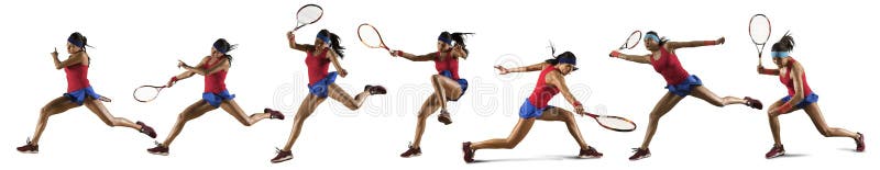 Vrouwelijke geïsoleerde tennisspeler