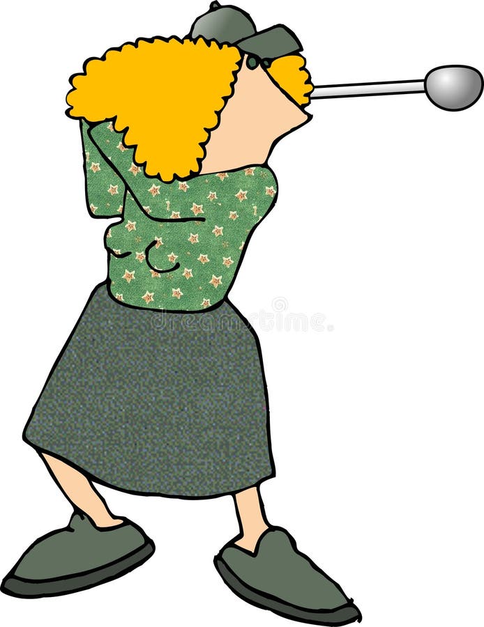 Vrouwelijke Golfspeler vector illustratie Vrouwelijke Golfspeler vector illustratie