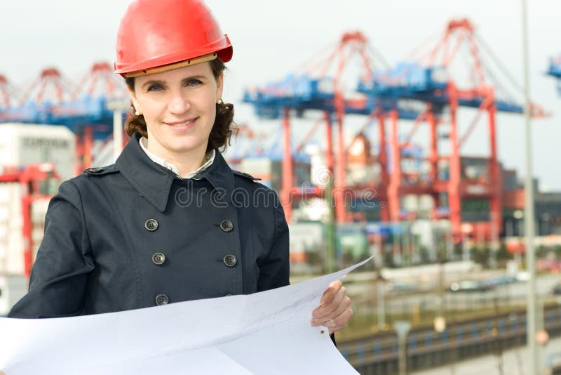 Vrouwelijke Ingenieur royalty-vrije stock afbeeldingen Vrouwelijke Ingenieur royalty-vrije stock afbeeldingen