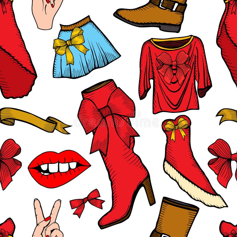 Vrouwelijke manierinzameling stock illustratie