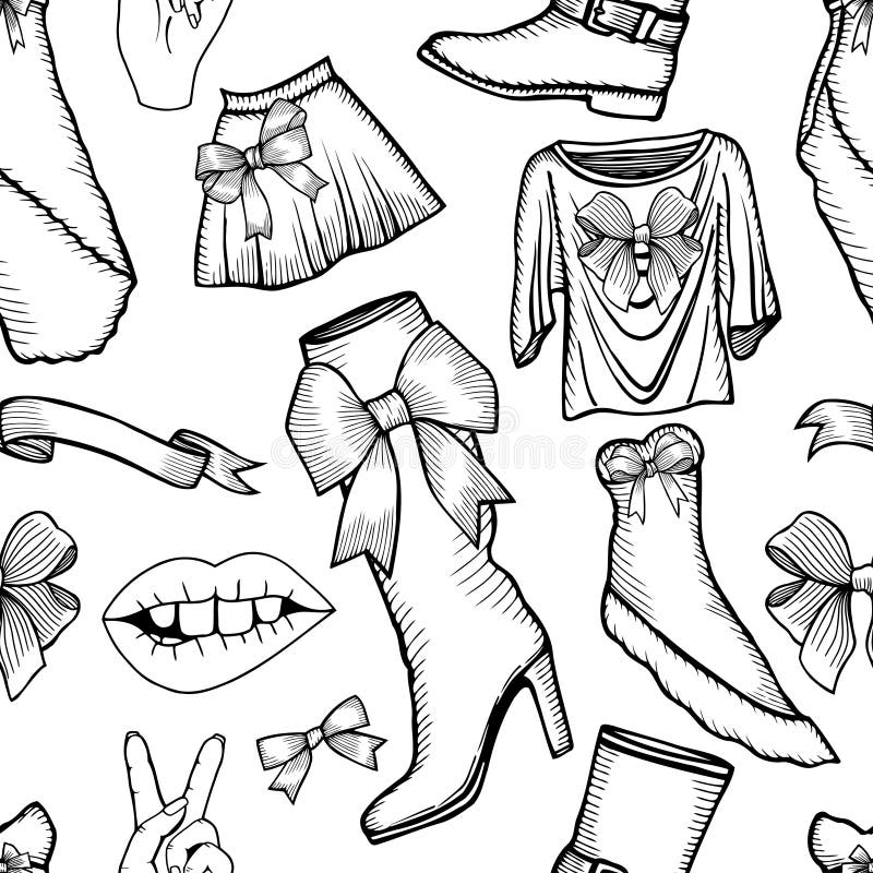 Vrouwelijke manierinzameling stock illustratie