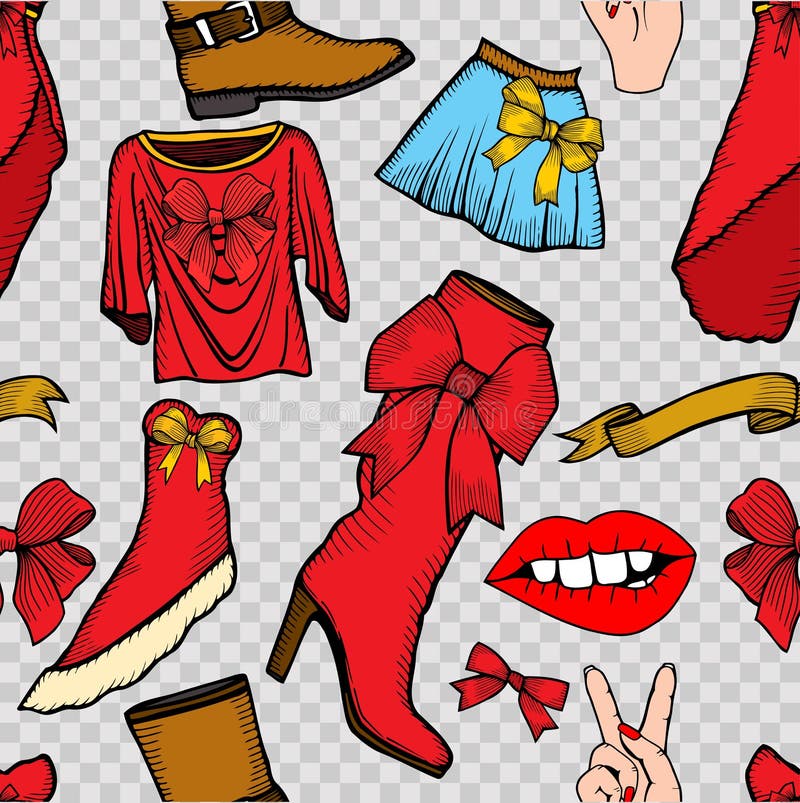 Vrouwelijke manierinzameling royalty-vrije illustratie