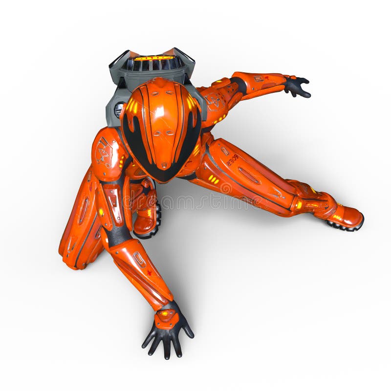 Vrouwelijke robot royalty-vrije illustratie