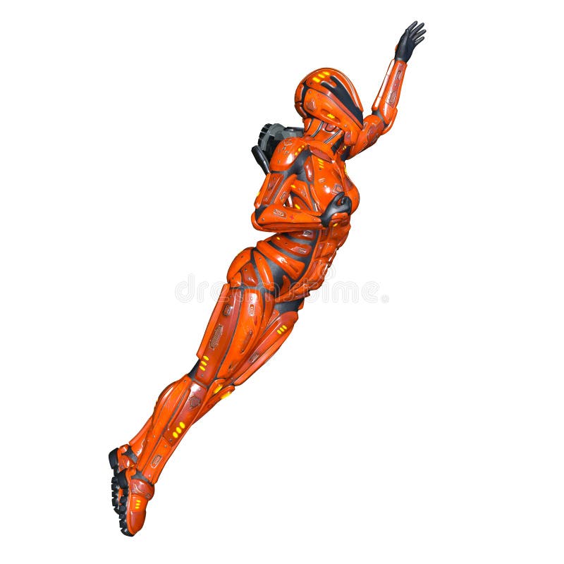 Vrouwelijke robot royalty-vrije illustratie