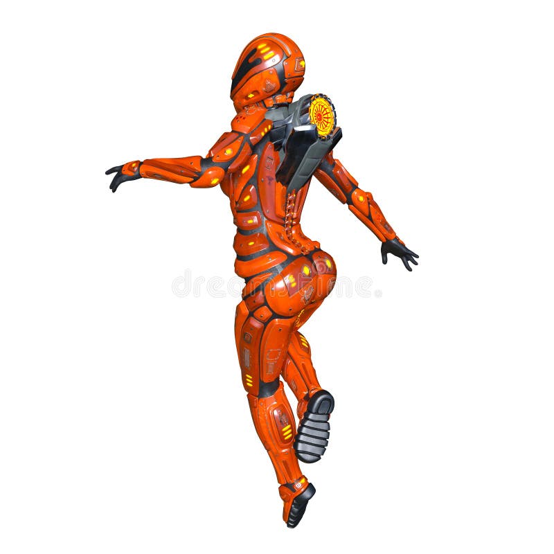 Vrouwelijke robot royalty-vrije illustratie