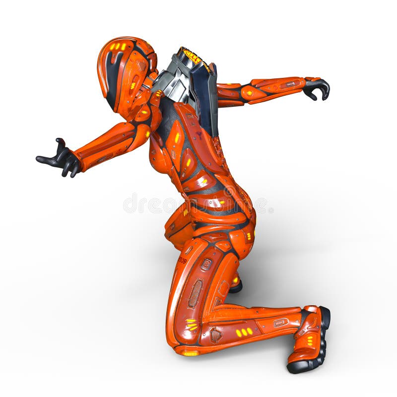 Vrouwelijke robot royalty-vrije illustratie