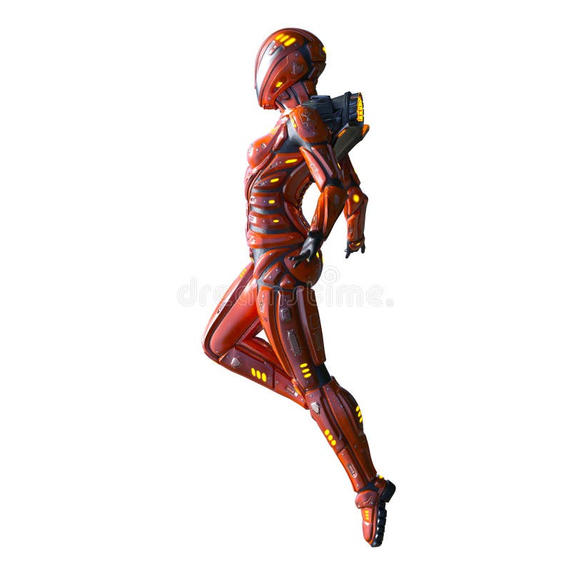 Vrouwelijke robot royalty-vrije illustratie