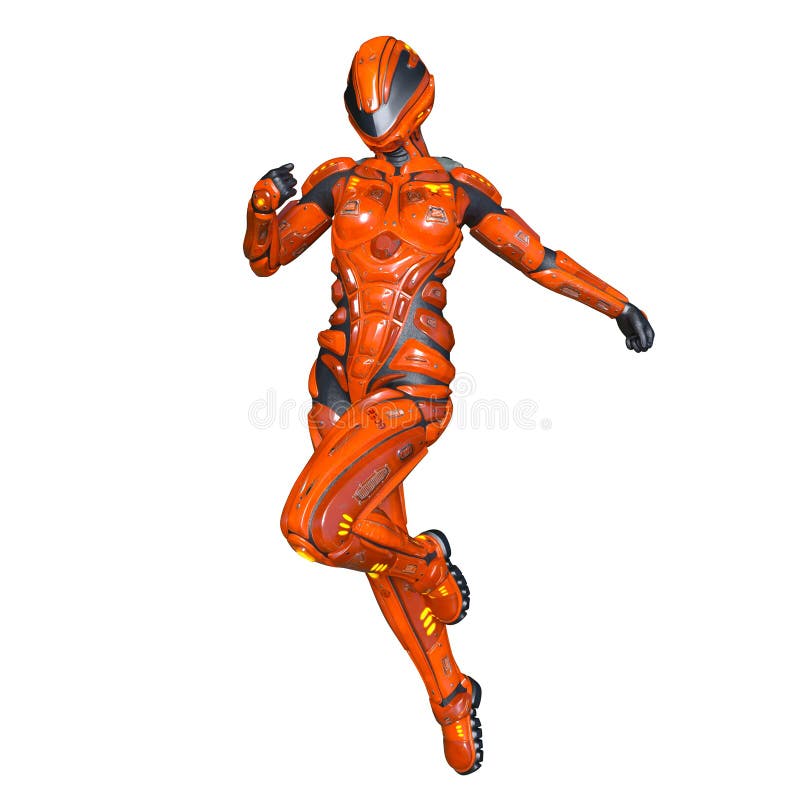 Vrouwelijke robot stock illustratie