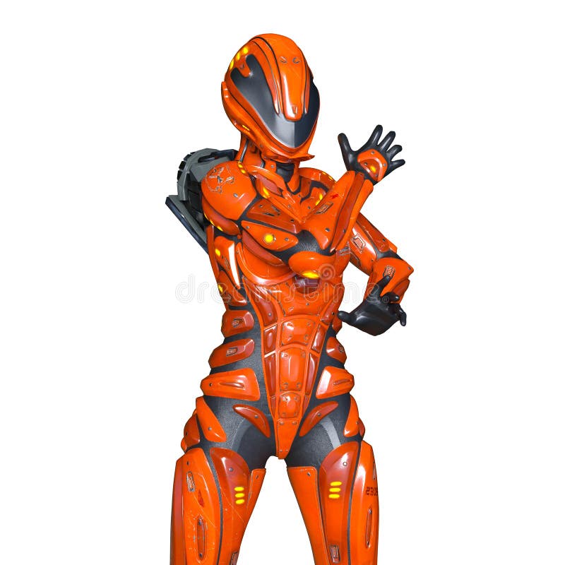 Vrouwelijke robot stock illustratie