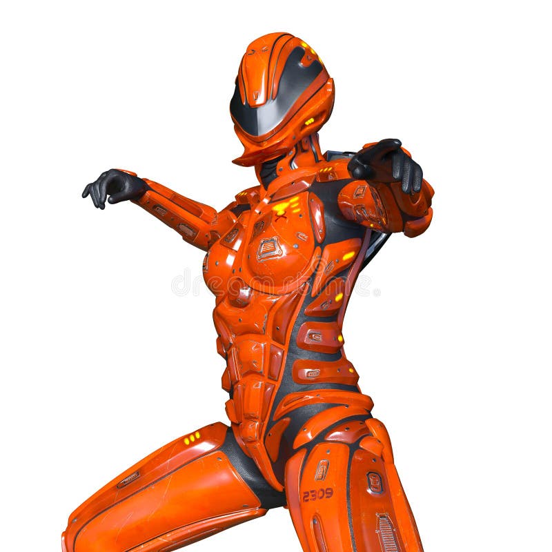 Vrouwelijke robot vector illustratie