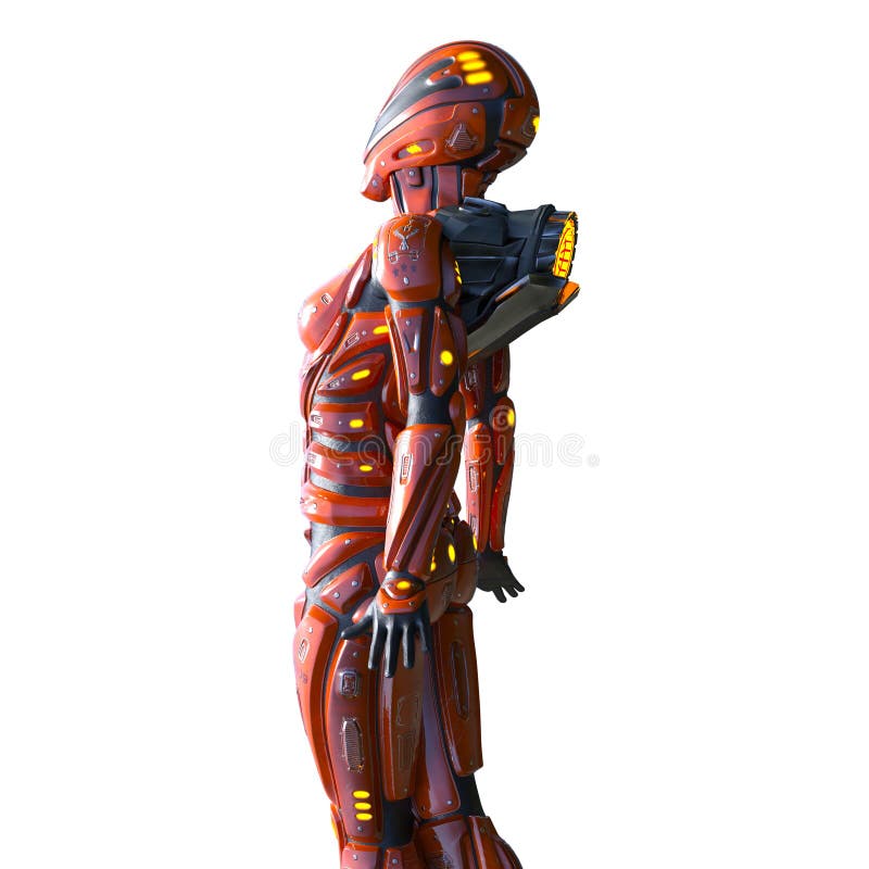 Vrouwelijke robot vector illustratie