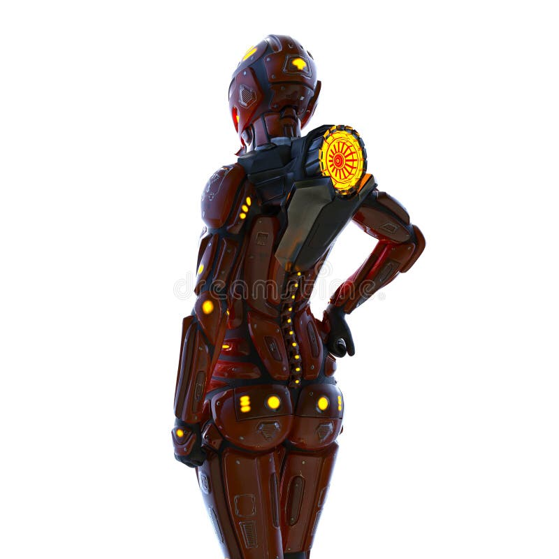 Vrouwelijke robot stock illustratie