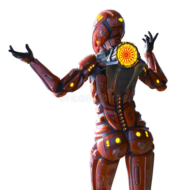 Vrouwelijke robot royalty-vrije illustratie