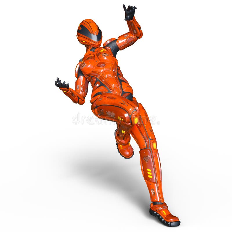 Vrouwelijke robot royalty-vrije illustratie