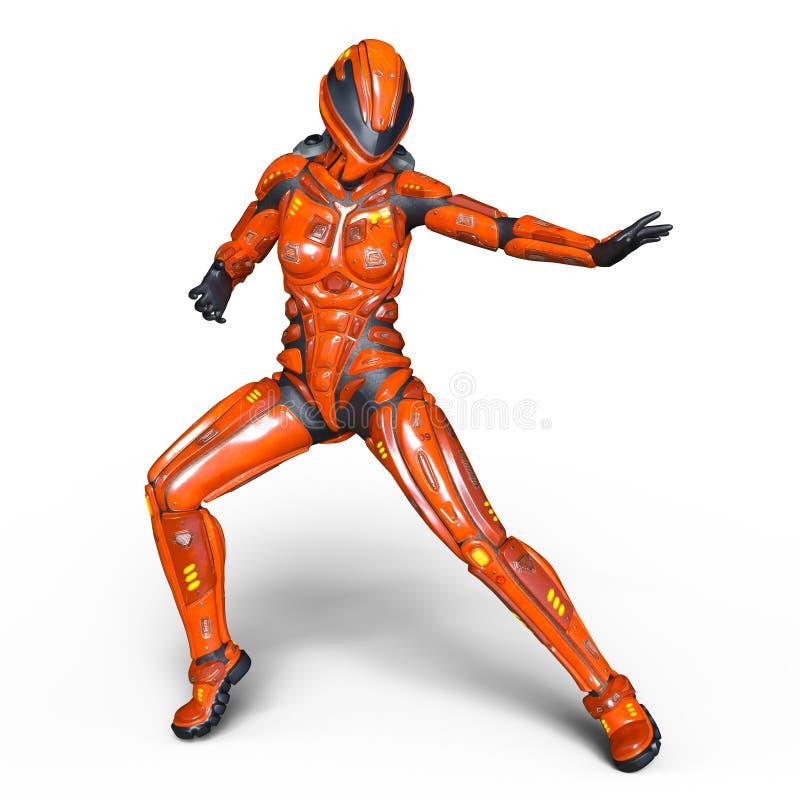 Vrouwelijke robot vector illustratie