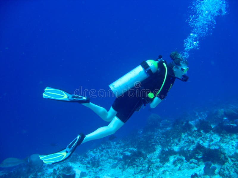 Vrouwelijke Scuba-duiker