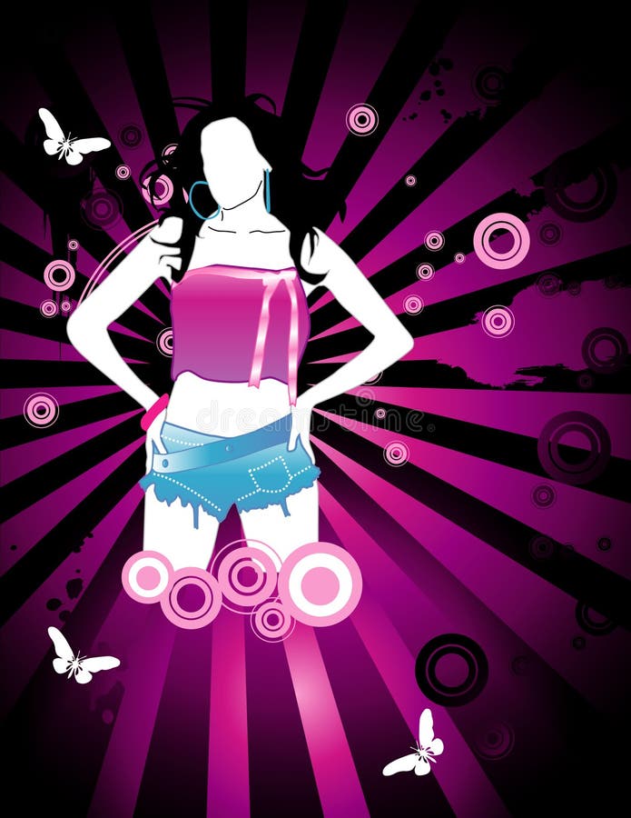 Vrouwelijke vectorcompositie royalty-vrije illustratie