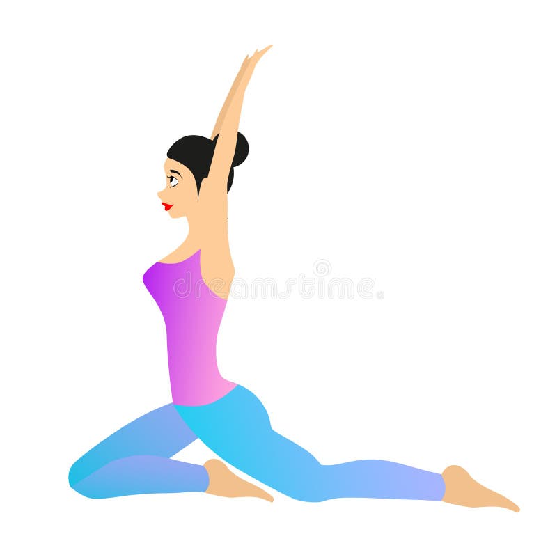 Vrouwelijke Yoga Vectorillustratie stock illustratie Vrouwelijke Yoga Vectorillustratie stock illustratie