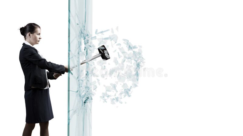 Vrouwen brekend glas stock afbeelding Vrouwen brekend glas stock afbeelding