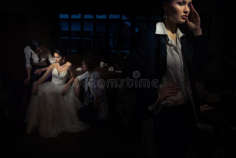 Vrouwen in restaurant royalty-vrije stock foto's Vrouwen in restaurant royalty-vrije stock foto's