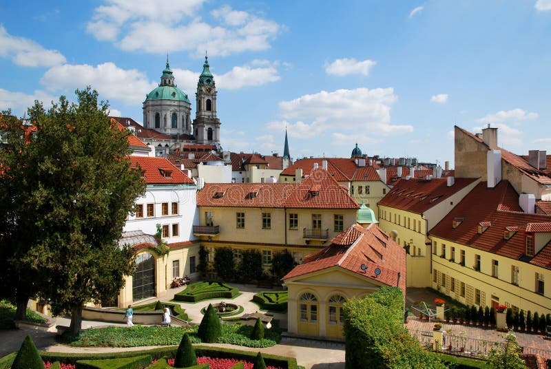 The Vrtba Garden of Prague stock image