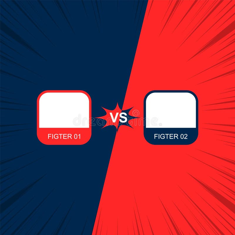 VS. Comics versus background for video game. Empty windows for the game character. Vector