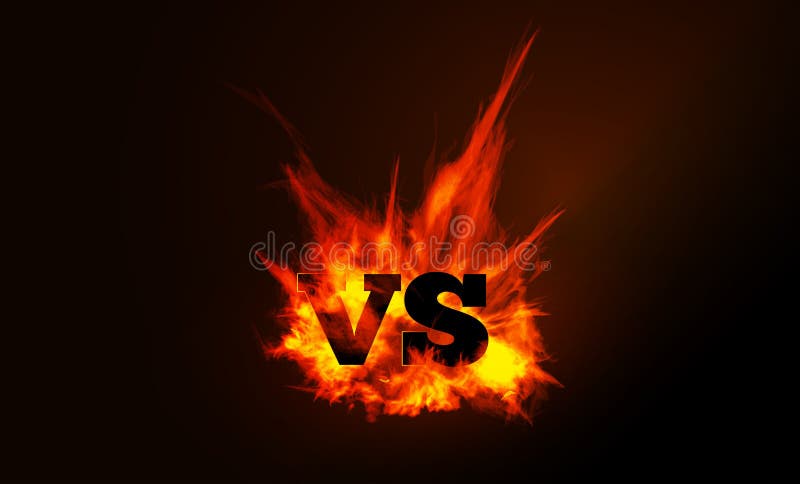 VS Comparison of a Vector Background with a Fiery Flame Stock Vector -  Illustration of match, competition: 102480653