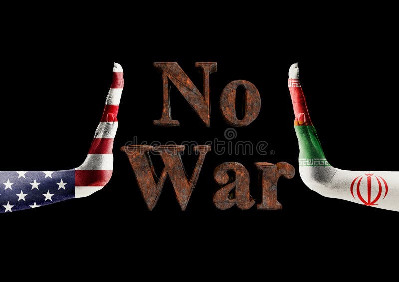 VS X Iran Conflict, Protestboodschap, Geen Oorlog Tegen De ...