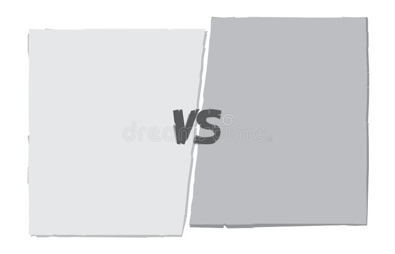 Vs kontra färgvektorbild för rasterlinje stock illustrationer