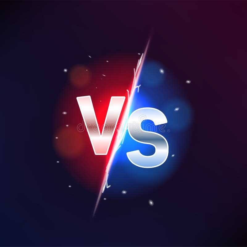 VS versus sign, game, sport confrontation 3d vector illustration