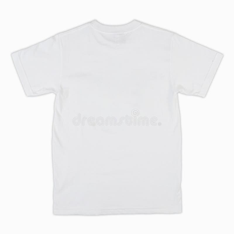 Vue arrière de T-shirt de modèle de couleur blanc vide