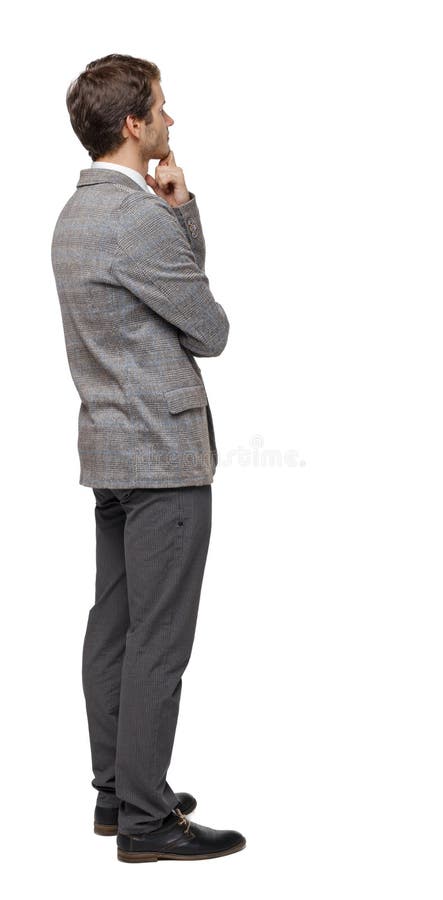 Vue arrière des regards d'homme d'affaires photo stock
