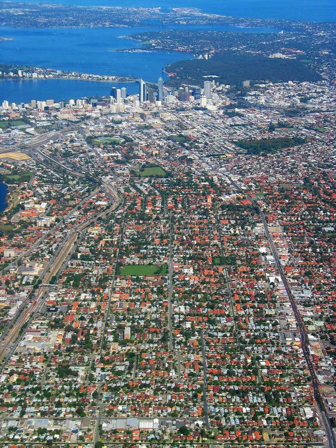 An aerial view of Perth City, Australia. An aerial view of Perth City, Australia