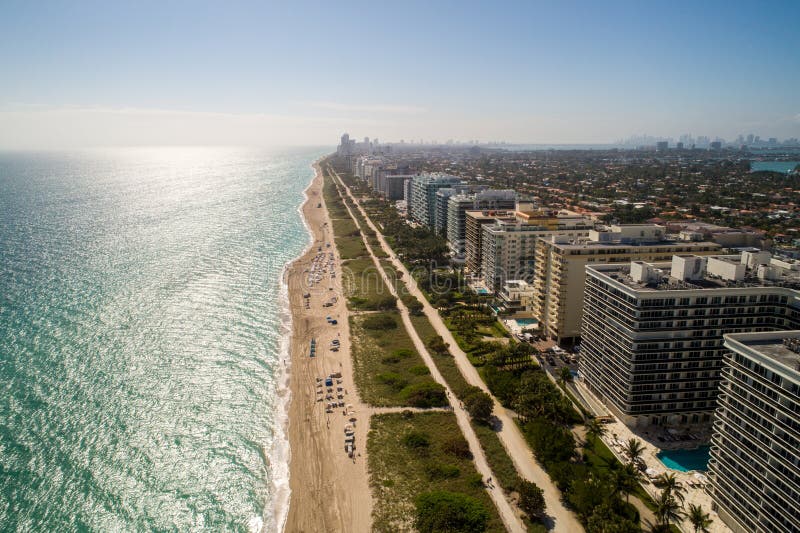 Vue aérienne Bal Harbour Miami la Floride de plage photos stock Vue aérienne Bal Harbour Miami la Floride de plage photos stock