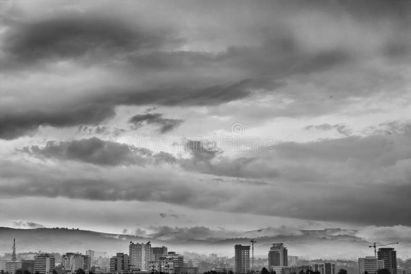 Vue aérienne d'Addis-Abeba photos stock