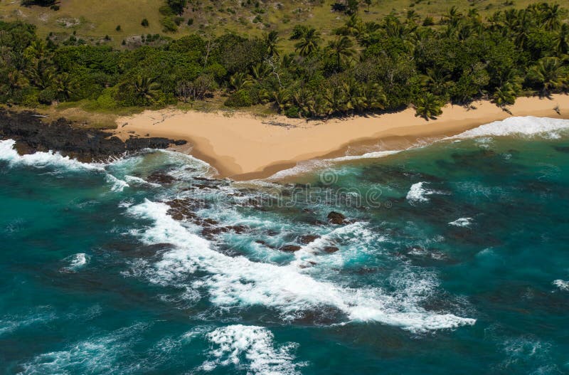 Vue Aérienne D'île De Sainte Marie, Madagascar Image stock Image du