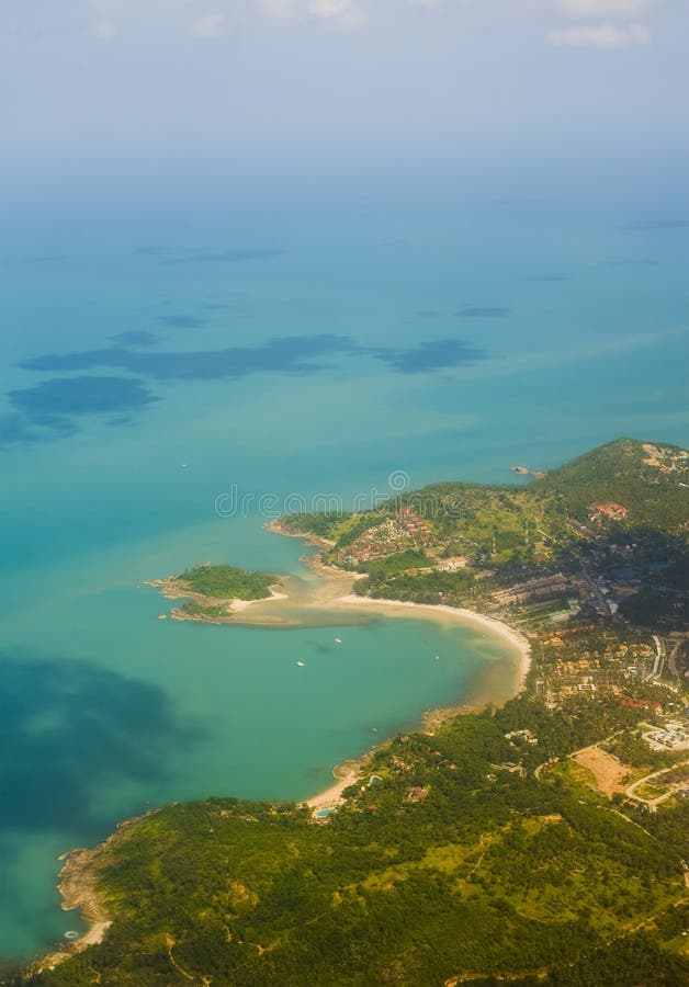 Vue aérienne de l'île de Samui photo libre de droits