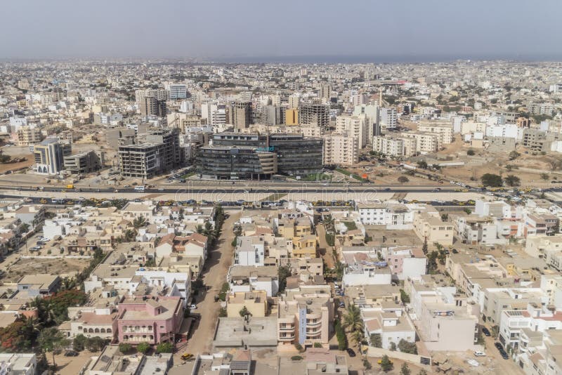 Vue aérienne de Dakar photographie stock